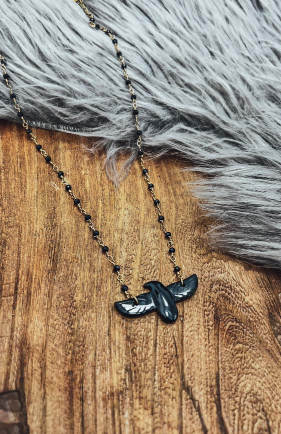 Black EAGLE necklace