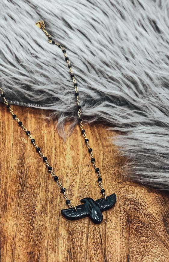 Black EAGLE necklace