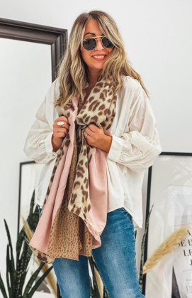 Pale pink CURBY scarf