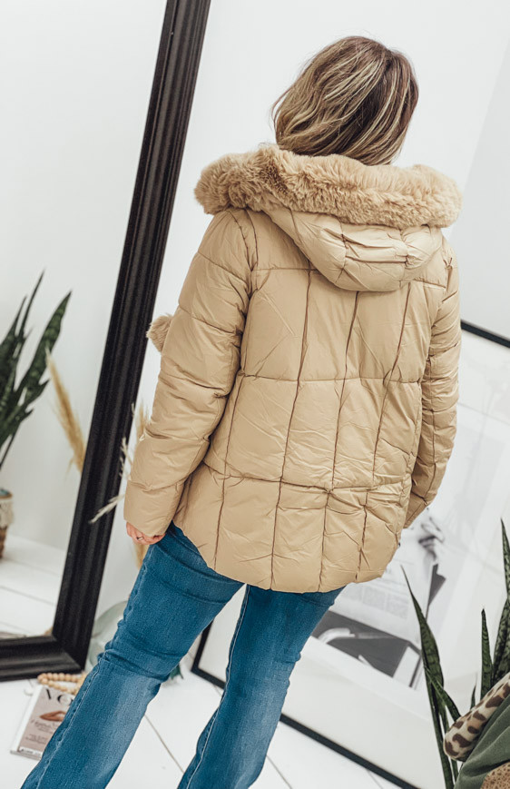 Camel PAULA down jacket