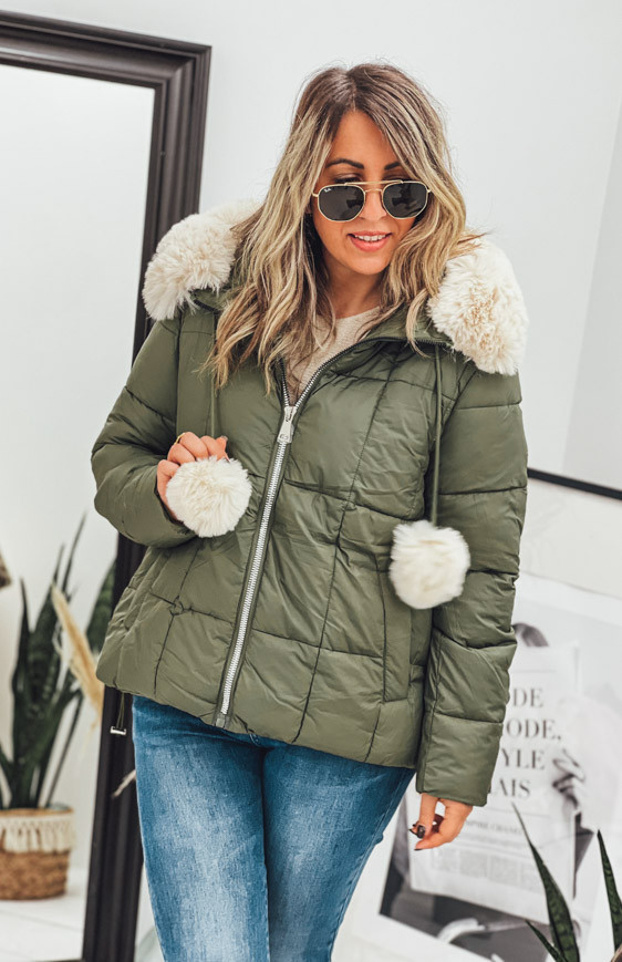 Khaki PAULA down jacket