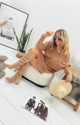 Robe MILLA courte camel