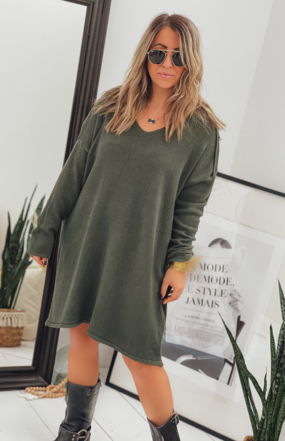 Khaki MILLA short dress