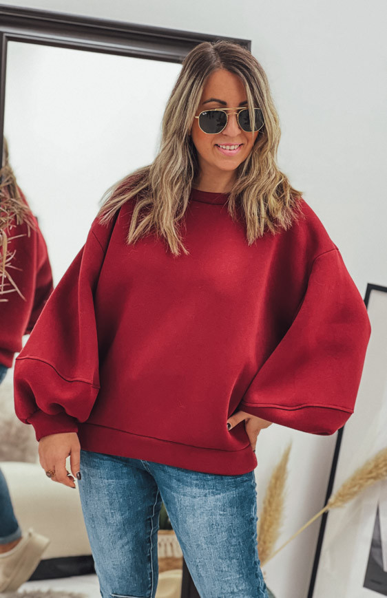 Burgundy GAME sweater