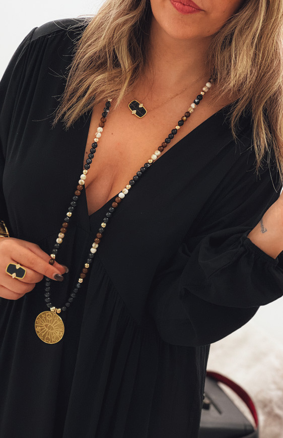 Black ALEXANDRA long dress