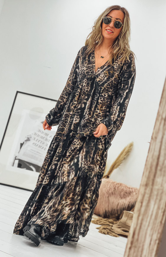 Léo/black VICTORIA long dress