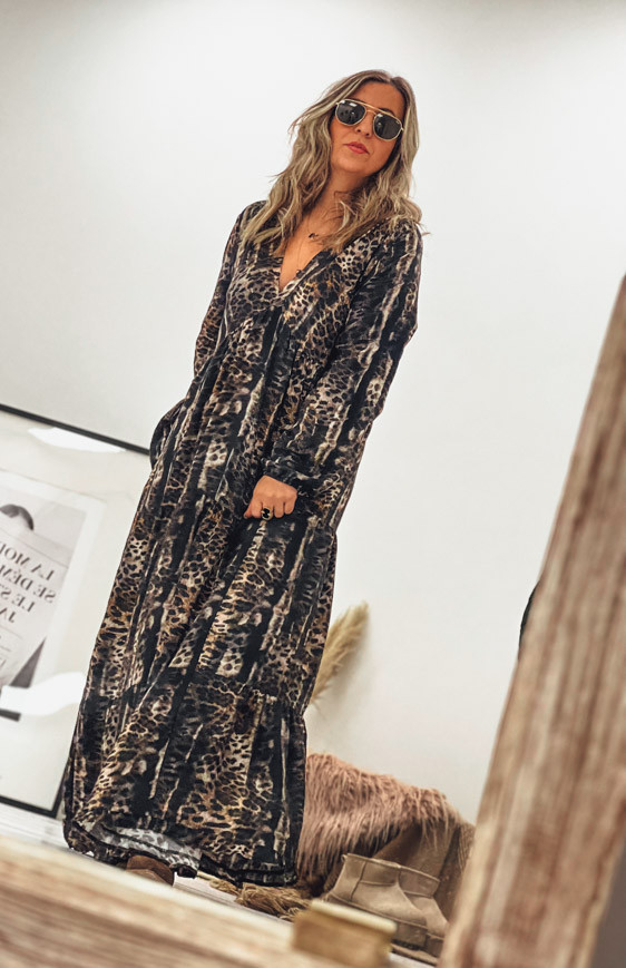 Léo/black VICTORIA long dress