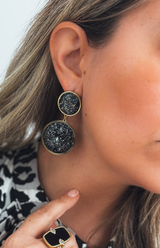 Boucles d'oreilles PEYTON noires