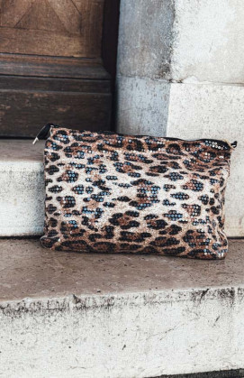 Léopard ANDREANE large pouch