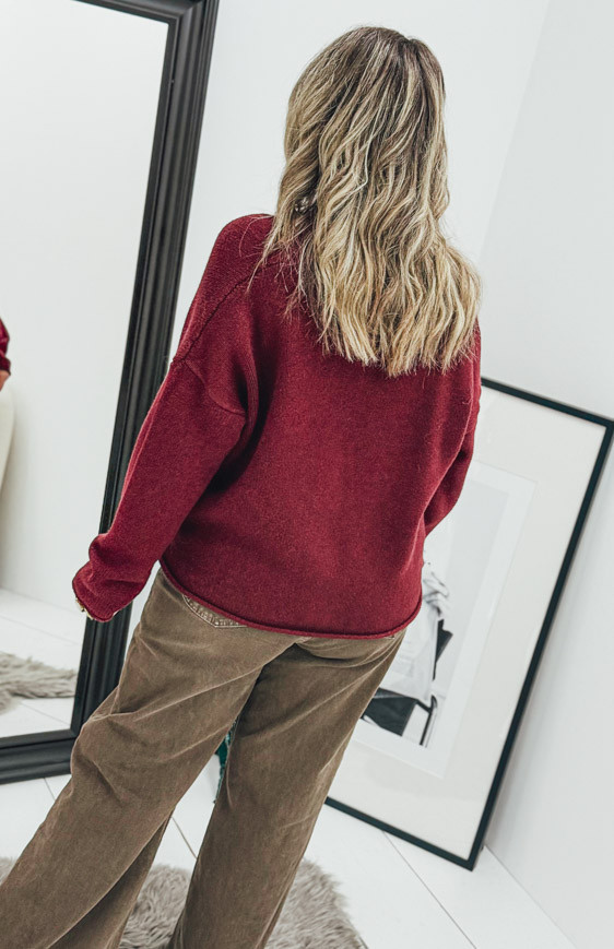 Burgundy BENJAMIN cardigan