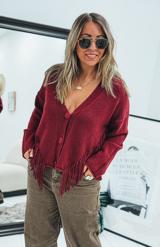 Burgundy BENJAMIN cardigan