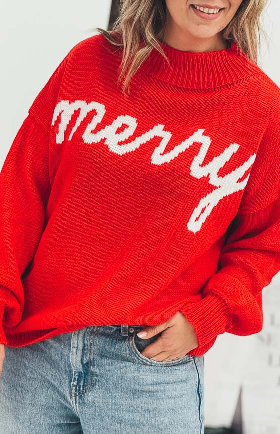 Pull MERRY rouge