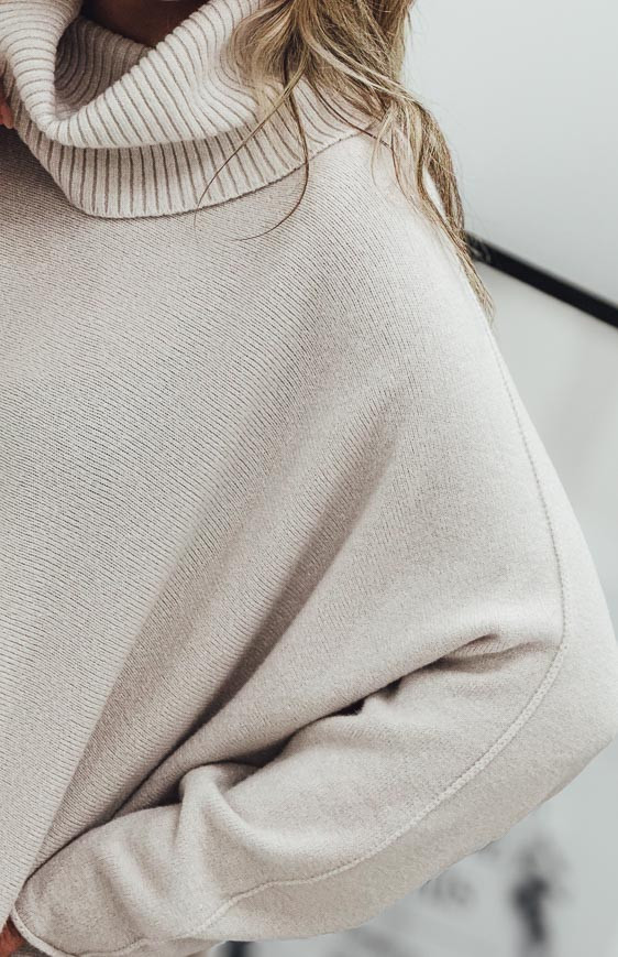 Beige NATHAN long sweater