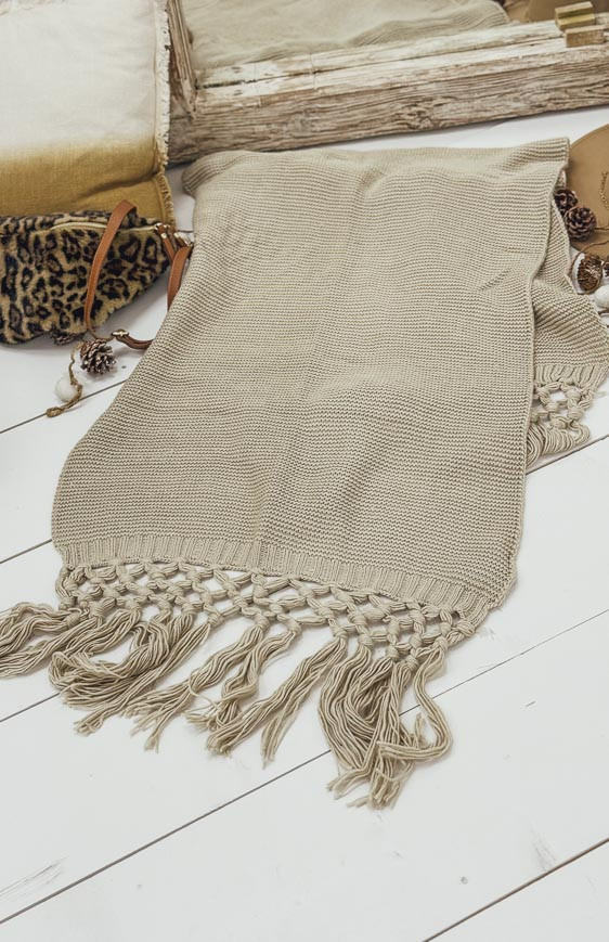 Dark beige KACIE scarf