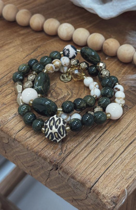 Khaki WILD triple bracelet