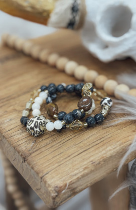 Brown SAVANE triple bracelet