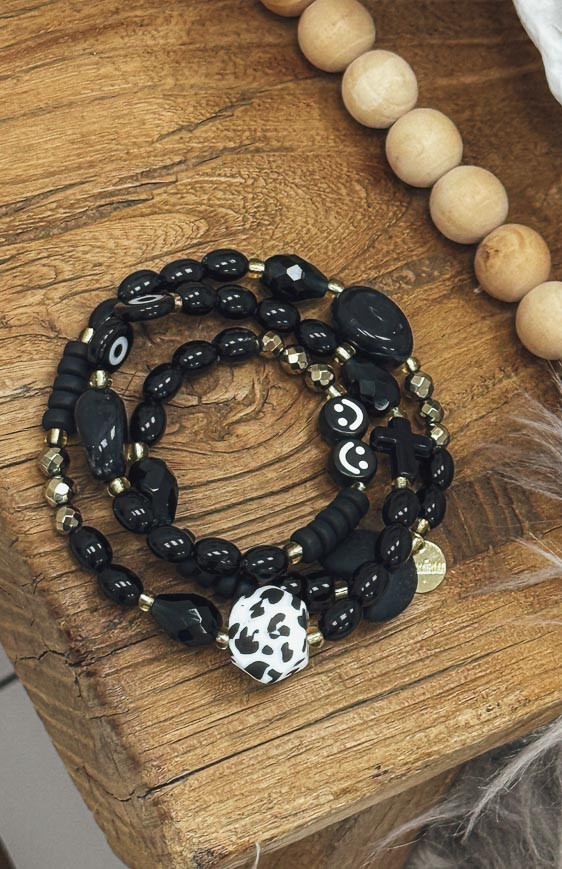 Black TEXAS triple bracelet