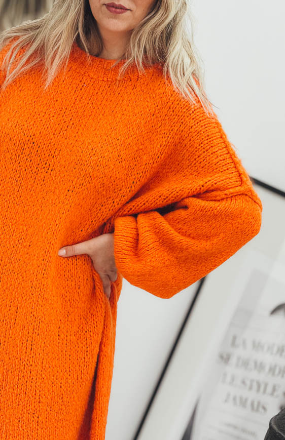 Robe pull AXELLE orange