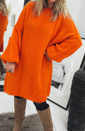 Robe pull AXELLE orange