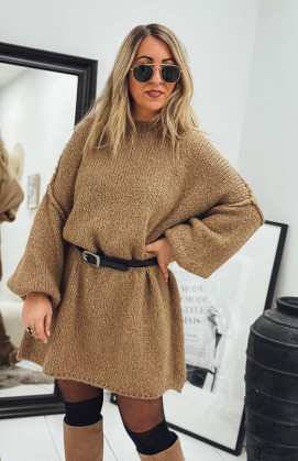 Robe pull AXELLE camel