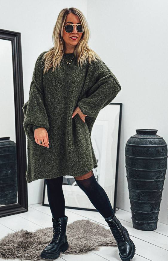 Robe pull AXELLE kaki