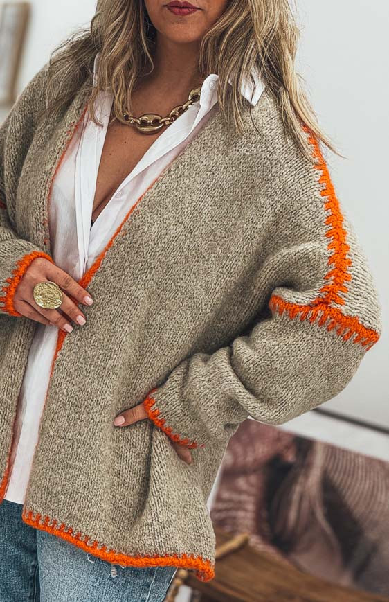 Orange FELIPE cardigan